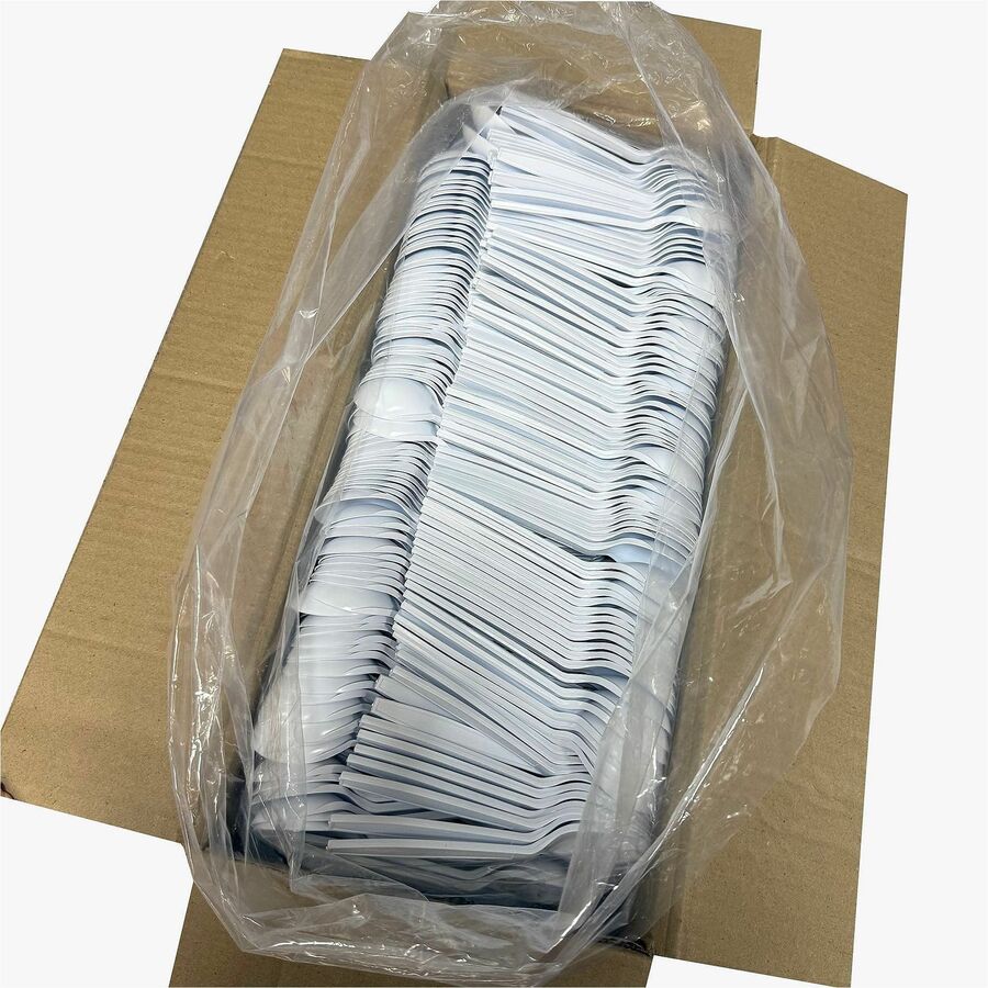 Genuine Joe Heavy-Weight Polypropylene Cutlery - Soup Spoon - Soup Spoon - Food, Cafeteria, Breakroom - Disposable - Polypropylene - White - 1 Carton
