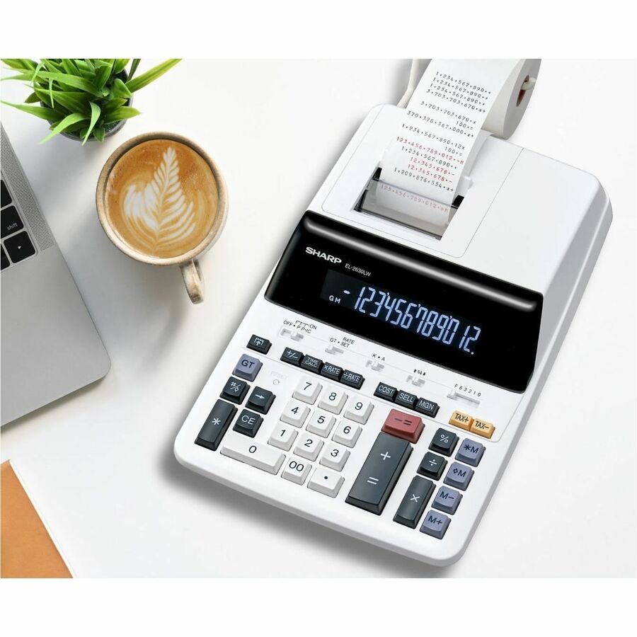Sharp - Calculatrice à imprimante EL2630LW