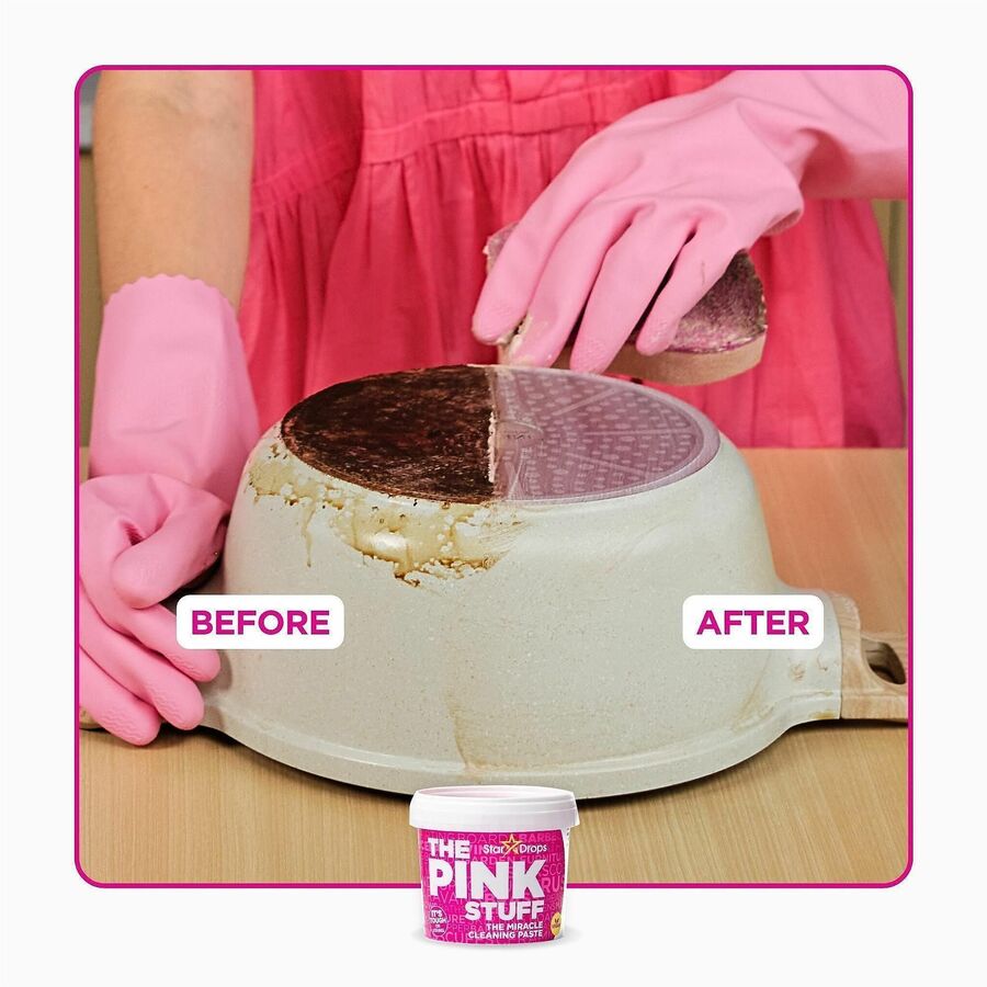 The Pink Stuff Miracle Cleaning Paste - For Multipurpose - Paste - 17.6 fl oz (0.6 quart) - Recommended For: Dirt Remover, Grime Remover, Stain Remover, Grease Remover - Cruelty-free, Versatile - Pink - 1 Each - Kennedy Office