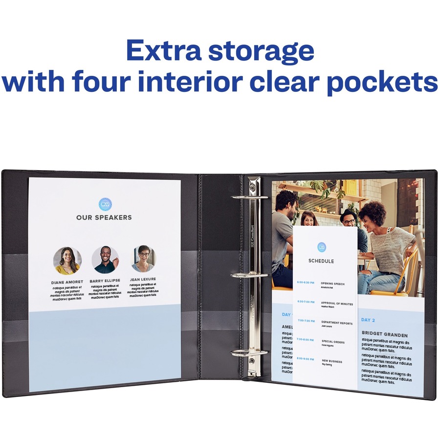 Avery® 4" Heavy Duty Binder - 4" Binder Capacity - Letter - 8 1/2" x 11" Sheet Size - 780 Sheet Capacity - Ring Fastener(s) - 4 Pocket(s) - Polypropylene - Recycled - Pocket, Heavy Duty, One Touch Ring, Long Lasting, Tear Resistant, Split Resistant, L