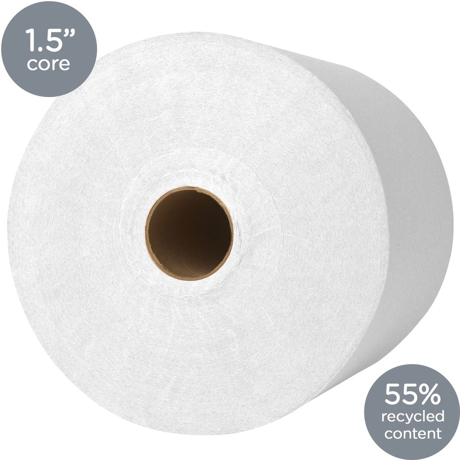 Kleenex Hard Roll Paper Towels - 8" x 425 ft - White - Paper - 12 / Carton