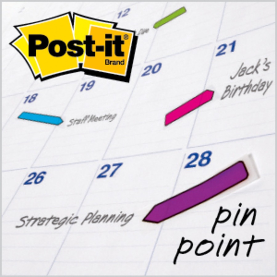 Post-it Flags 683-4AB, .47 in x 1.71 in Assorted Brights