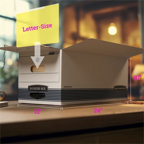 Bankers Box STOR/FILE File Storage Box, Letter, 500 lb, String/Button ...