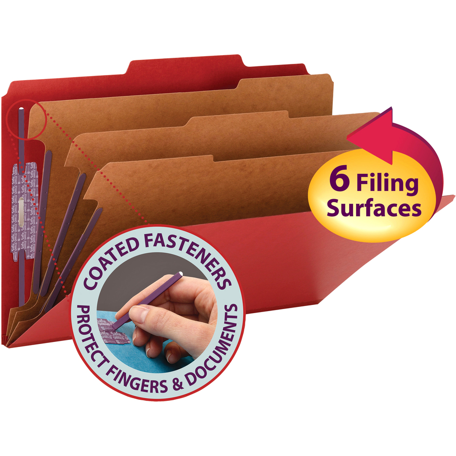 Smead Classification Folders with SafeSHIELD Fastener Classification