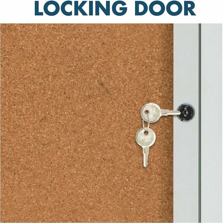 Quartet Enclosed Bulletin Board for Indoor Use