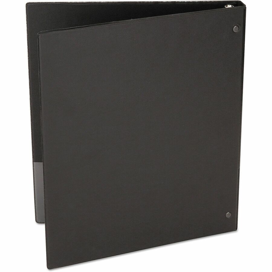Universal Economy Non-View Round Ring Binder, 3 Rings, 1" Capacity, 11 x 8.5, Black - 1" Binder Capacity - 175 Sheet Capacity - 3 Ring(s) - Fastener(s): Ring - Pocket(s): 2, Inside Front & Back - Polypropylene - Black - Non-stick - 1 Each