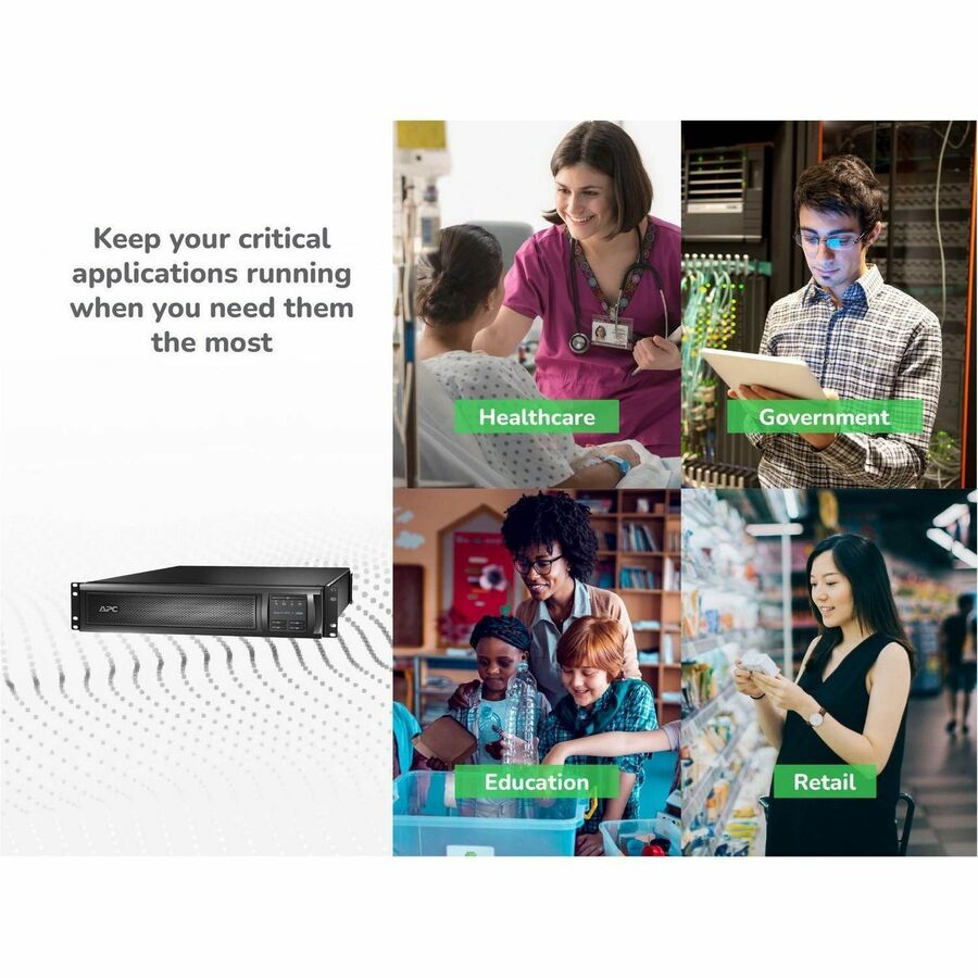 APC Smart-UPS X, Line Interactive, 2000VA, Rack/tower convertible 2U, 100V-127V, 3x 5-15R+3x 5-20R+1x L5-20R NEMA, SmartSlot, Extended runtime