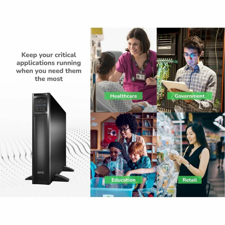 APC Smart-UPS X, Line Interactive, 2200VA, Rack/tower convertible 2U, 100V-127V, 6x 5-15R+2x 5-20R NEMA, SmartSlot, Extended runtime