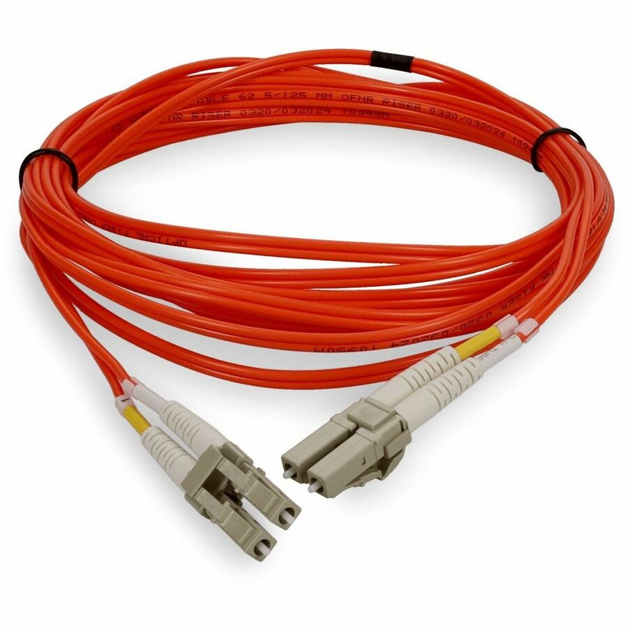 AddOn 10m LC to LC Orange OM1 Duplex OFNR (Riser-Rated) MMF Fiber Patch Cable