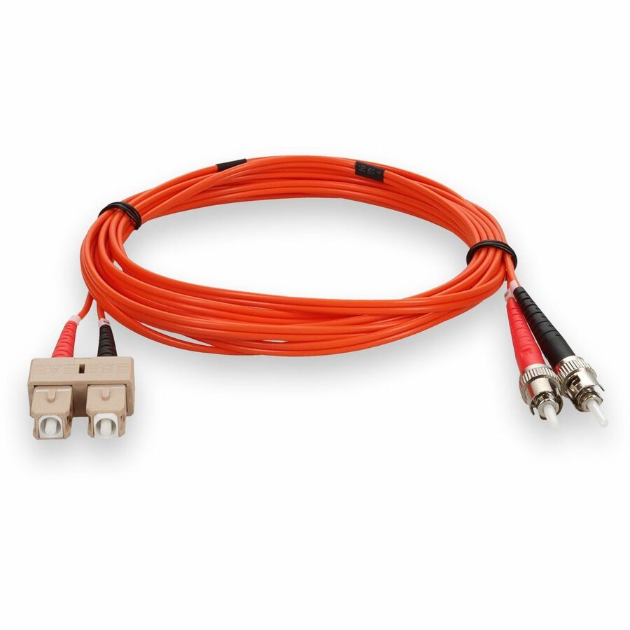 AddOn 3m ST to SC Orange OM1 Duplex OFNR (Riser-Rated) MMF Fiber Patch Cable