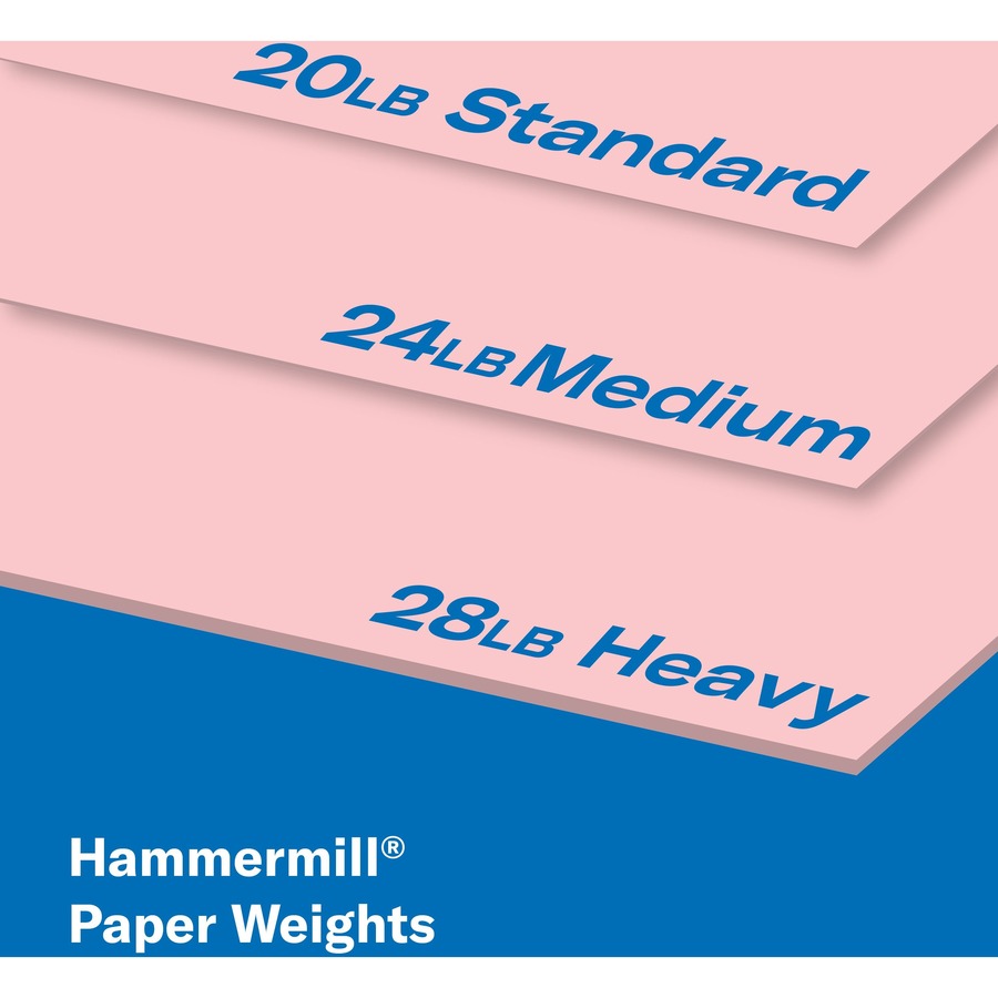 Hammermill Colors Recycled Copy Paper - Pink - Letter - 8 1/2 x