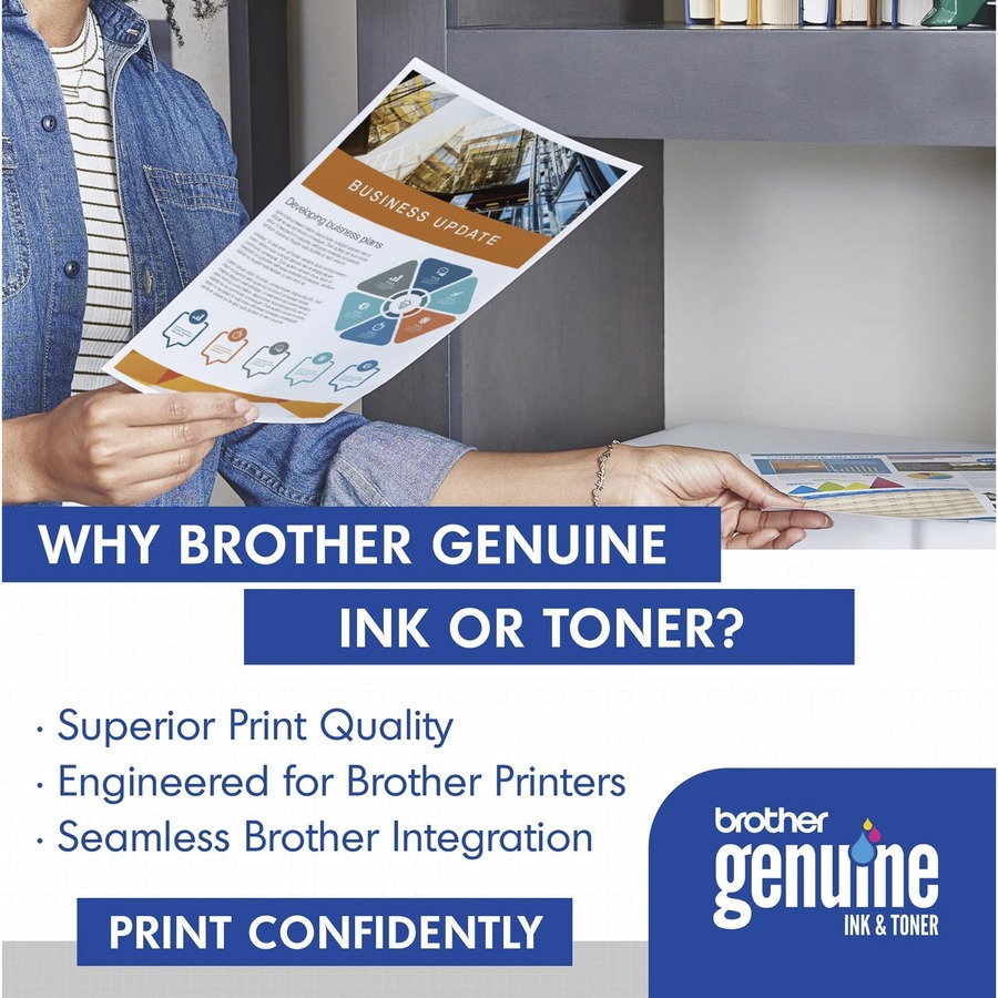 Brother Genuine TN221Y Yellow Toner Cartridge - Laser - Standard Yield - 1400 Pages - Yellow - 1 Each