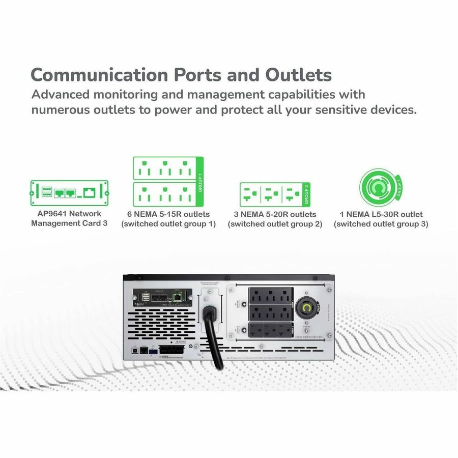 APC Smart-UPS X, Line Interactive, 3kVA, Rack/tower convertible 4U, 100V-127V, 6x 5-15R+3x 5-20R+1x L5-30R NEMA, NMC, Extended runtime, Short depth