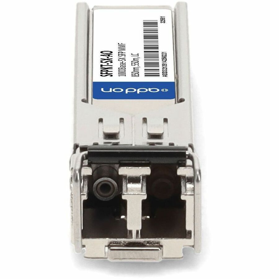 AddOn 1000BASE-SX SFP transceiver with LC duplex connector for Gigabit Ethernet optical fiber links — alternate view 7