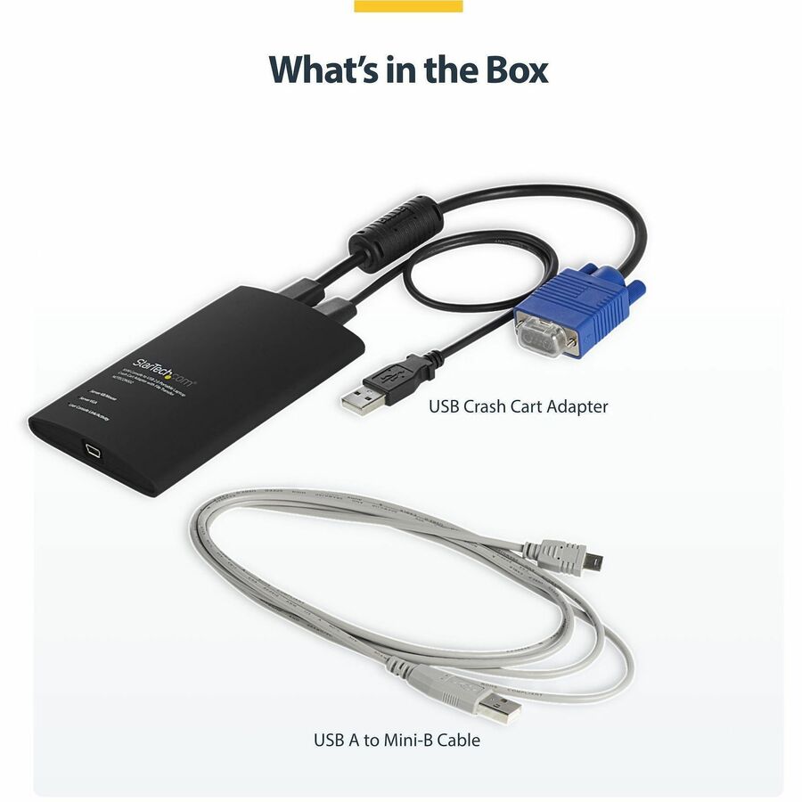StarTech USB Crash Cart Adapter with File Transfer & Video Capture at 1920 x1200 60Hz, TAA