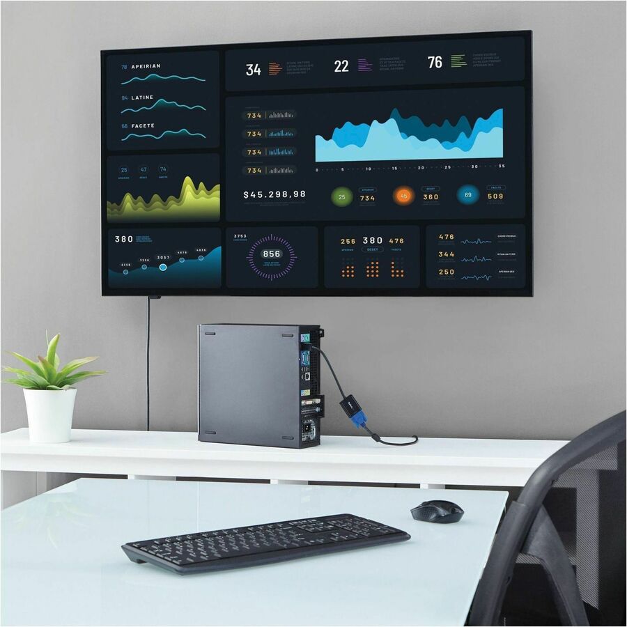 StarTech DisplayPort to VGA Adapter, Active DP to VGA Converter, 1080p Video, DP to VGA Adapter Dongle (Digital to Analog), DP 1.2