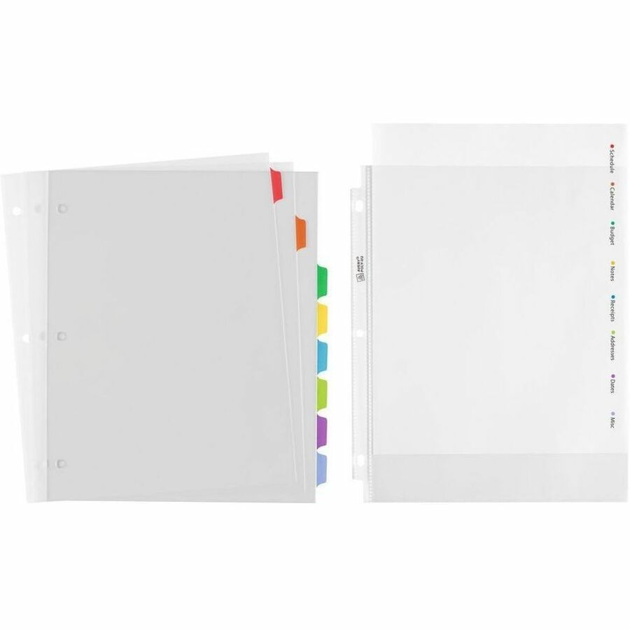 Avery&reg; Clear Easy View Durable Plastic Dividers 8 tabs, 1 set
