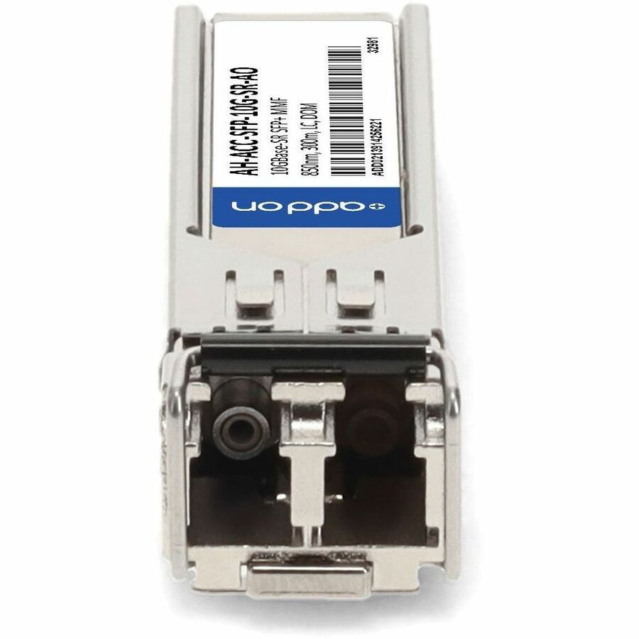 AddOn Aerohive-compatible 10GBase-SR SFP+ transceiver with LC connector for multi-mode fiber — alternate view 7