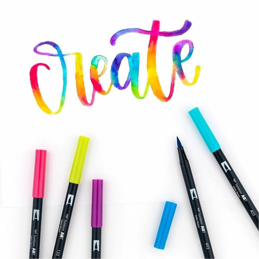 Tombow Dual Brush Pen Art Markers, Bright, 10-Pack