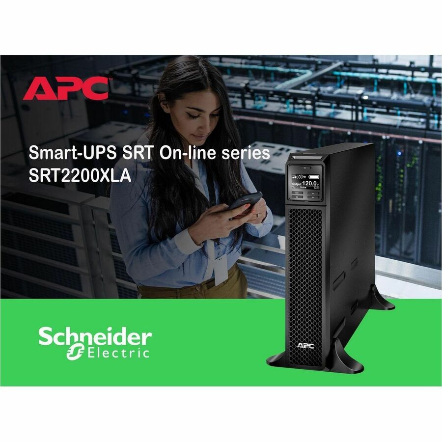APC Smart-UPS On-Line, 2200VA, Tower, 120V, 6x 5-20R+1x L5-20R NEMA outlets, SmartSlot, Extended runtime, W/O rail kit
