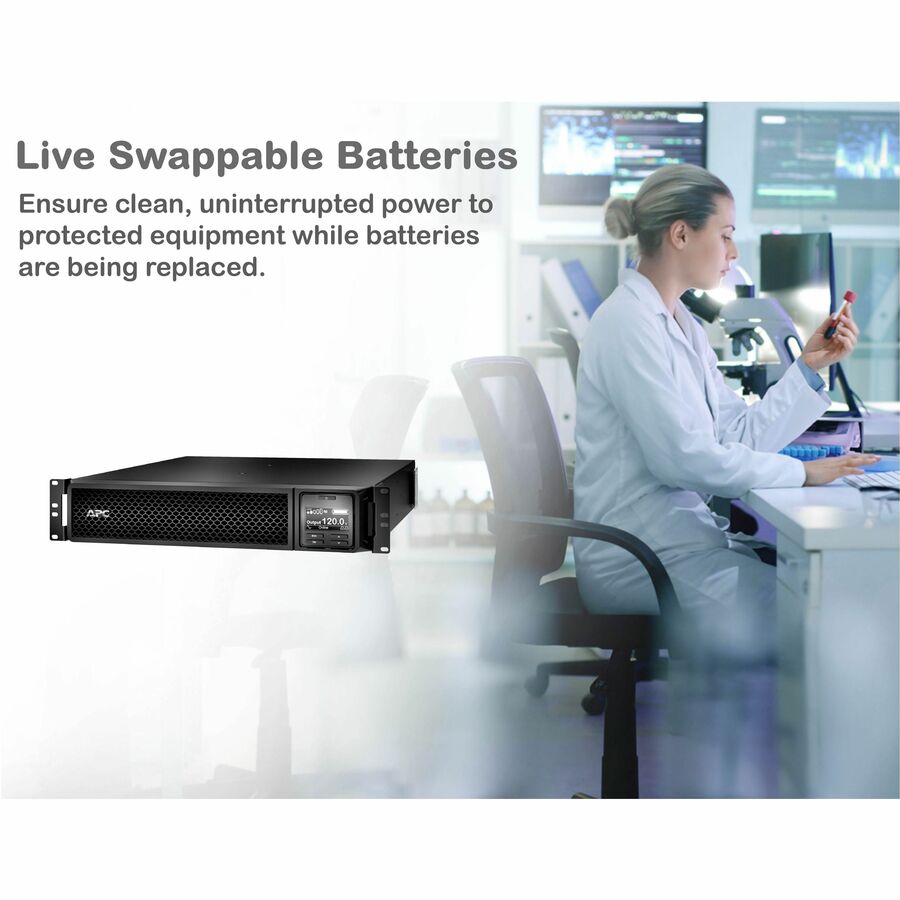 APC Smart-UPS On-Line, 3kVA, Rackmount 2U, 120V, 8x 5-20R+1x L5-30R NEMA outlets, SmartSlot, Extended runtime, W/ rail kit