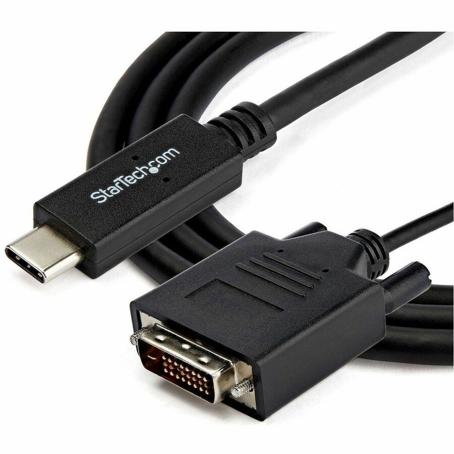 StarTech 6.6 ft / 2 m USB-C to DVI Cable - USB Type-C Video Adapter Cable - 1920 x 1200 - Black