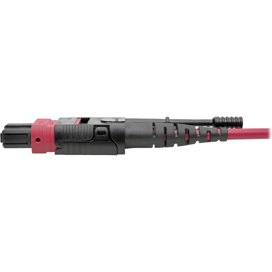 Eaton Tripp Lite Series 40G MTP/MPO to 4xLC Fan-Out OM4 Plenum-Rated Fiber Optic Cable, 40GBASE-SR4, Push/Pull Tabs, Magenta, 3 m
