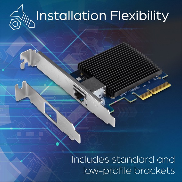 TRENDnet's 10 Gigabit PCIe Network Adapter, model TEG-10GECTX, converts a free PCI Express slot into a 10 Gigabit Ethernet port.(Open Box)