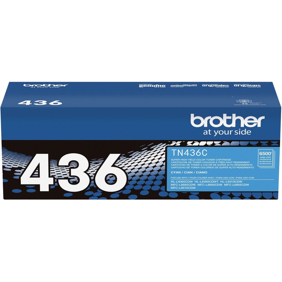 Brother TN436C Original Laser Toner Cartridge - Cyan - 1 Each - 6500 Pages