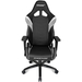 AKRacing Overture Series Gaming Chair, PU Leather, 1D Armrest, 60mm PU Caster, Black & Grey & White