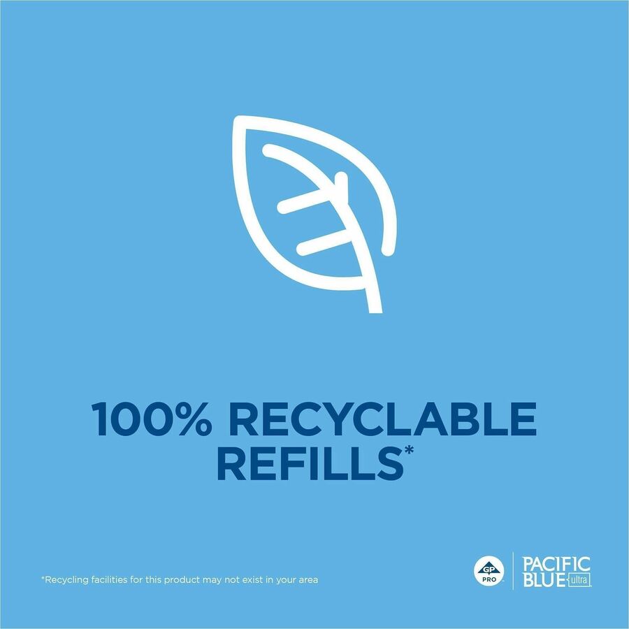 Pacific Blue Ultra Manual Dispenser Refills - Fragrance-free Scent - 1.27 quart - Bottle Dispenser - Bacteria Remover, Kill Germs - Hand, Food Processing Industry, Restroom - Antibacterial - Clear - Recycled - Dye-free, pH Balanced - 1 / Each
