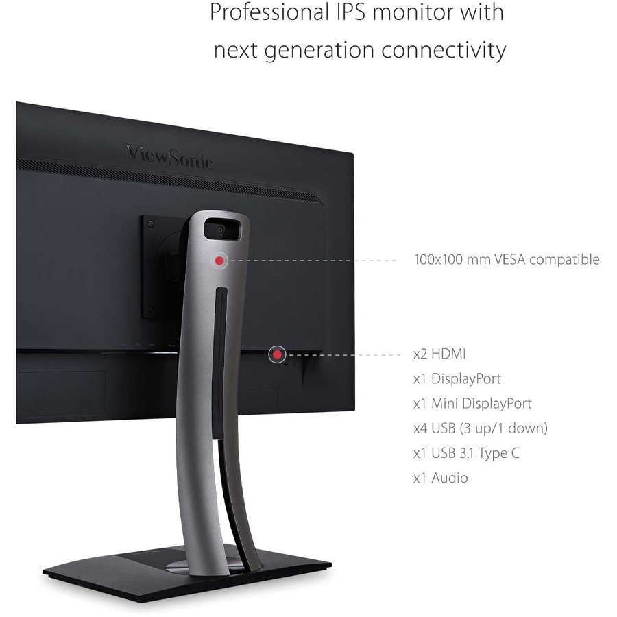 ViewSonic VP2785-4K 27-Inch Premium IPS 4K Monitor with Advanced Ergonomics, ColorPro 99%A AdobeRGB Rec 709, 14-bit 3D LUT, Eye Care, 65W USB C, HDMI, DP for Home and Office