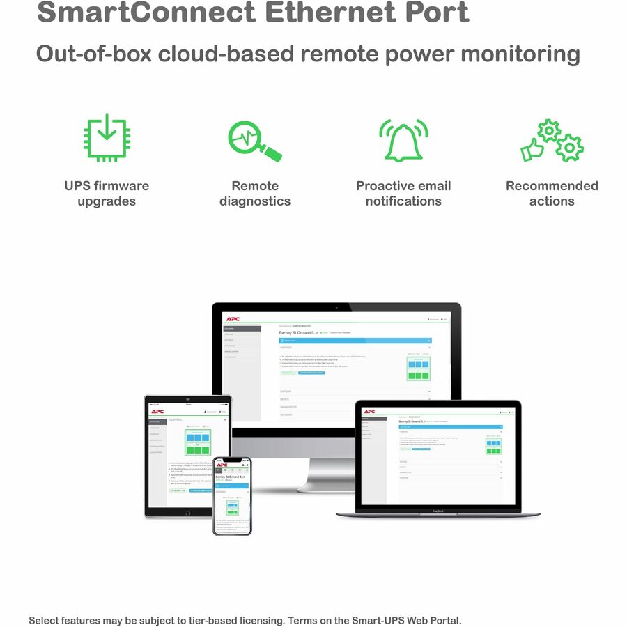 APC Smart-UPS, Line Interactive, 2200VA, Tower, 120V, 8x NEMA 5-15R+2x NEMA 5-20R outlets, SmartConnect Port+SmartSlot, AVR, LCD