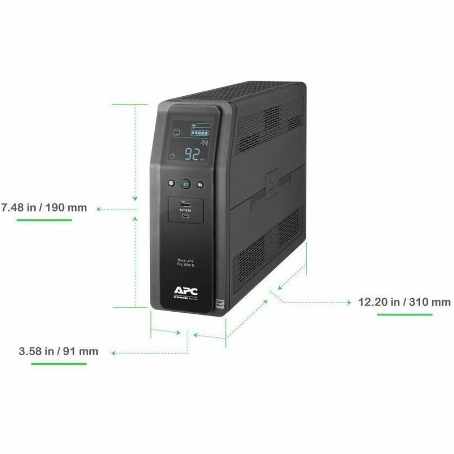APC - Onduleur tour 1,0KVA Back-UPS Pro BR1000MS