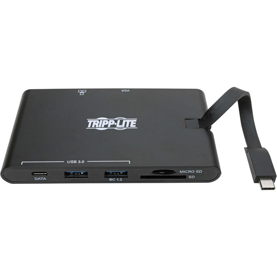 Tripp Lite by Eaton USB-C Dock - 4K HDMI VGA USB 3.x (5Gbps) USB-A/C Hub Gigabit Ethernet Memory Card Slots 100W PD Charging