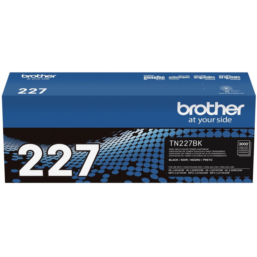 Brother Genuine TN-227BK High Yield Black Toner Cartridge - 3000 Pages