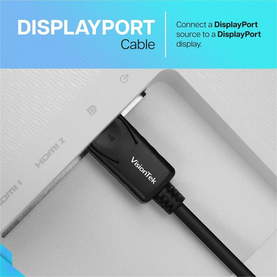 VisionTek DisplayPort to DisplayPort 2M Cable (M/M)