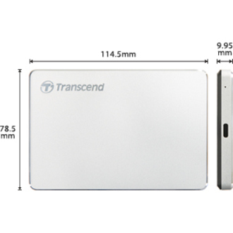 Transcend StoreJet 25C3S 1 TB Portable Hard Drive - 2.5" External - USB 3.1 Type C