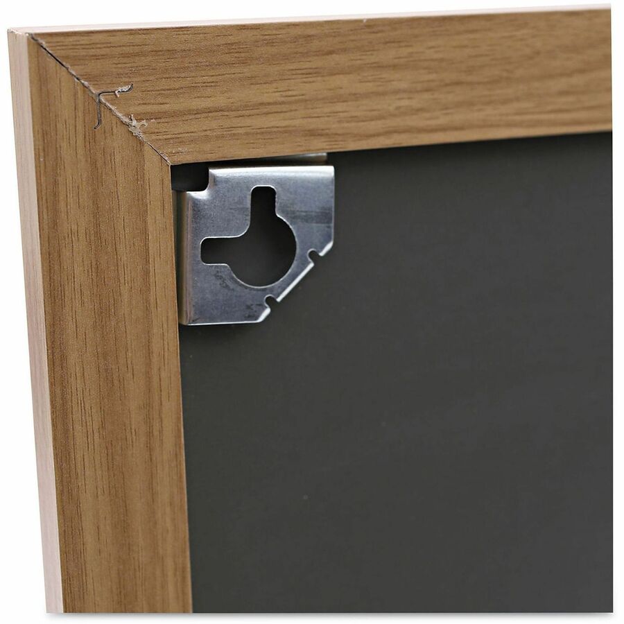 Universal Bulletin Board - 18" Board Height x 24" Board Width - Tan Natural Cork Surface - Self-healing, Corner, Durable - Oak Wood Frame - 1 / Each