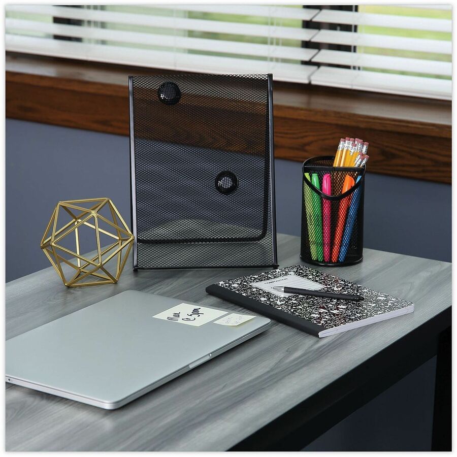 Universal Ballpoint Pen, Retractable, Fine 0.7 mm, Black Ink, Black Barrel, Dozen - 0.7 mm Fine Conical Pen Point - Retractable - Black Ink - Black Barrel - 1 Dozen