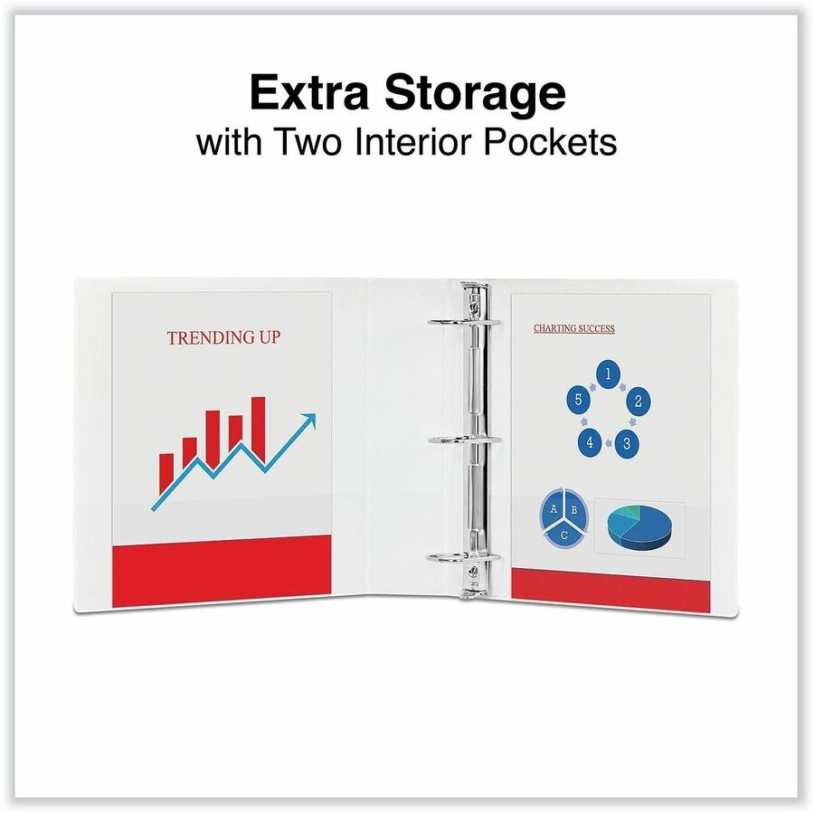 Universal Slant D-Ring View Binder, 3 Rings, 2" Capacity, 11 x 8.5, White, 4/Pack - 2" Binder Capacity - Letter - 8 1/2" x 11" Sheet Size - 500 Sheet Capacity - 3 Ring(s) - Fastener(s): Ring - Pocket(s): 2, Inside Front & Back - Polypropylene - White - No
