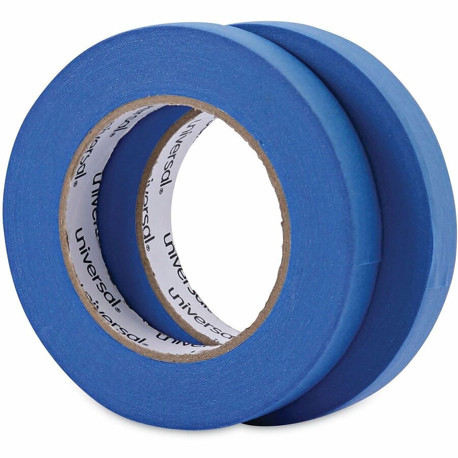 Universal Masking Tape - 59.93 yd Length x 0.71" Width x 5 mil Thickness - 3" Core - Blue - Synthetic Rubber - Crepe Paper Backing - 2 / Pack