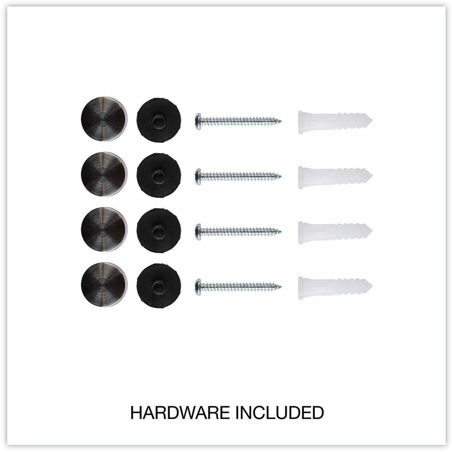 Universal Frameless Glass Marker Board, 36" x 24" , White Surface - 36" (3 ft) Width x 24" (2 ft) Height - White Glass Surface - 1 Each