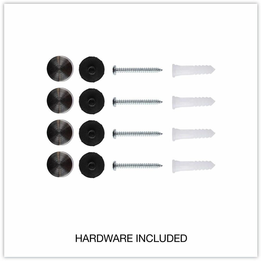 Universal Frameless Glass Marker Board, 48" x 36" , White Surface - 48" (4 ft) Width x 36" (3 ft) Height - White Glass Surface - 1 Each