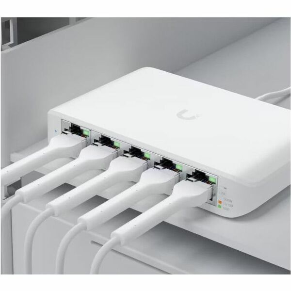 Ubiquiti USW-Flex-Mini Ethernet Switch 5 Ports - Manageable - 2 Layer Supported - Twisted Pair - Desktop - 1 Year Limited Warranty