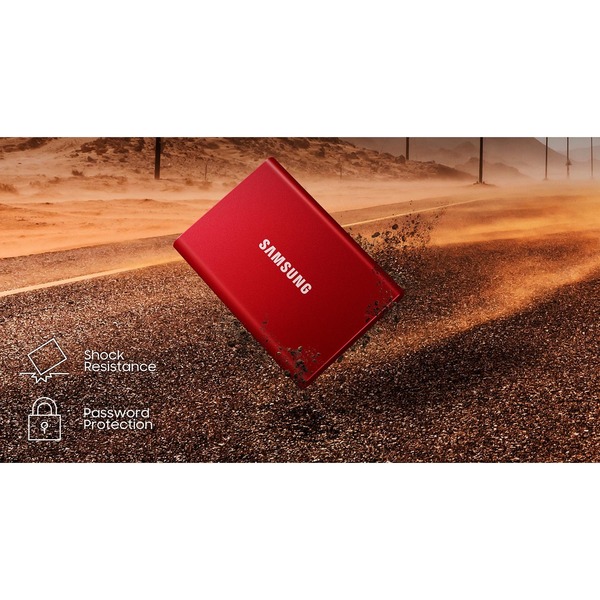 Samsung T7 1TB USB3.2  Red External Solid State Drive