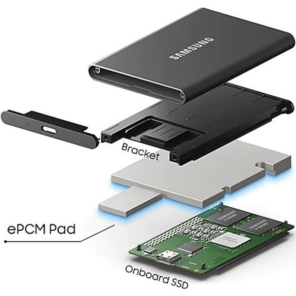 Samsung T7 500GB USB3.2  Grey External Solid State Drive