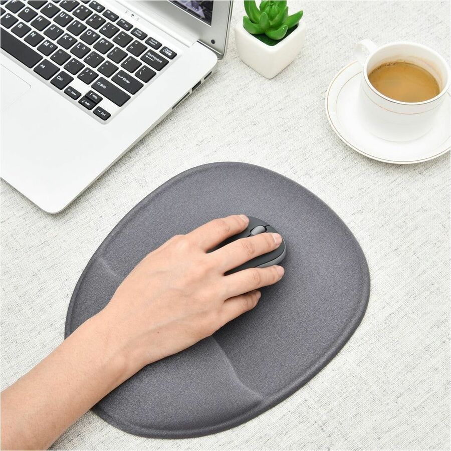 DAC MP-113 Super-Gel "Contoured" Mouse Pad with Palm Support, Grey