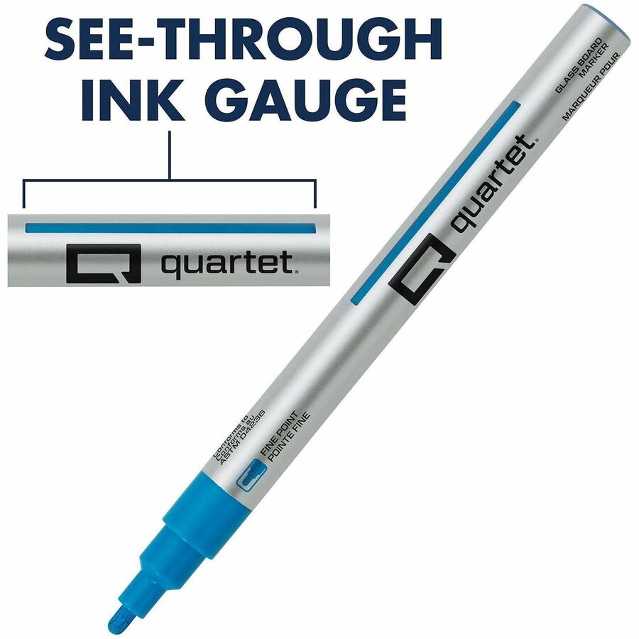 Quartet Glass Board Fine Tip Neon Markers