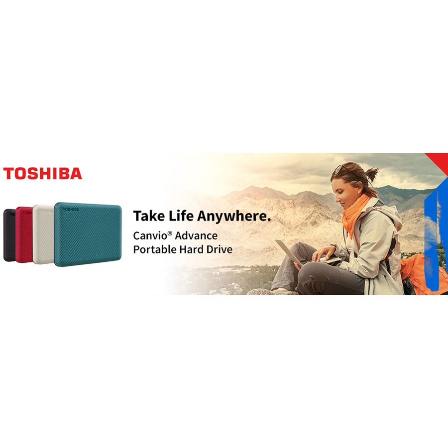 Toshiba Canvio Advance HDTCA10XK3AA 1 TB Portable Hard Drive - External - Black - USB 3.0